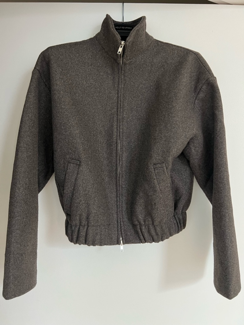 Zara Funnel Neck Khaki Bomber Jacket